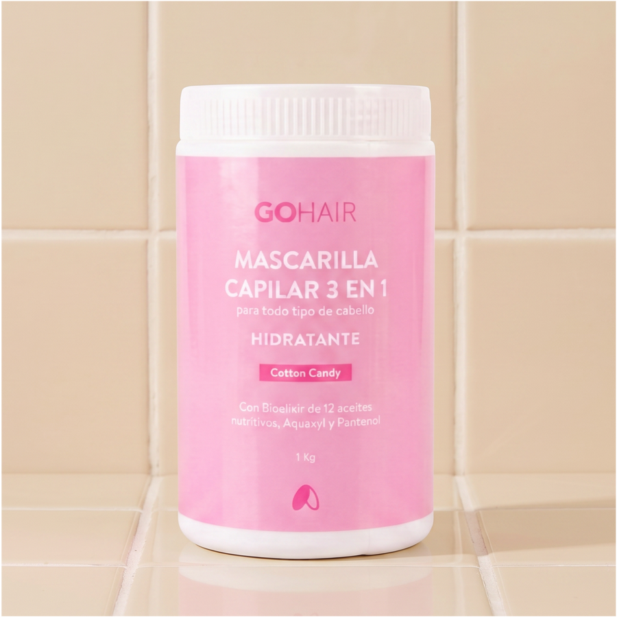 Mascarilla Capilar 3 en 1 Hidratante Cotton Candy 1 Kg